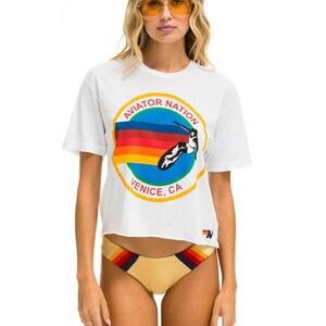 Aviator Nation Manhattan Beach White Tee
